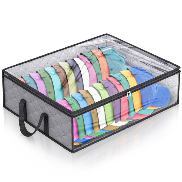 Fixwal Wide Hat Storage for Baseball Caps Organizer with 2