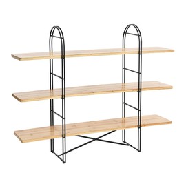Main + Mesa Eitri Wood and Metal Adjustable Shelving Unit, Nordic Fir