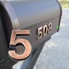 AIMALL 2 Number Sticker Plate for Door Address, Copper Plated