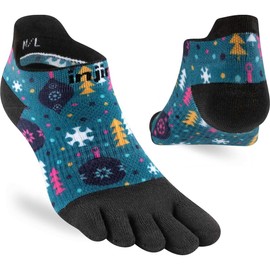 Injinji WOMEN'S SPECTRUM RUN LIGHTWEIGHT NO-SHOW DAZZLE M/L, Dazzle