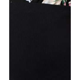 MAMALICIOUS Women's Mlalanis Seamless Al Rib Skirt Hw Noos Skirt, black