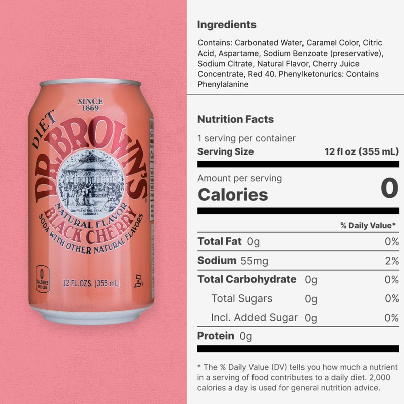 Dr. Brown's Diet Black Cherry Soda - A New York