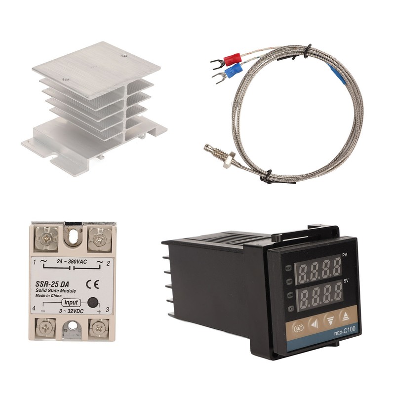 4PCS Digital PID Thermostat Quick Response Temperature Controller with Thermocouple