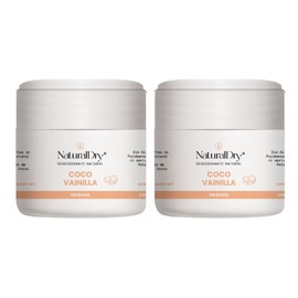 NaturalDry - Desodorante Natural Coco Vainilla 60 gramos | Original | Sin Aluminio ni Derivados del Petróleo | Sin Parabenos - En Crema (2 Unidades)