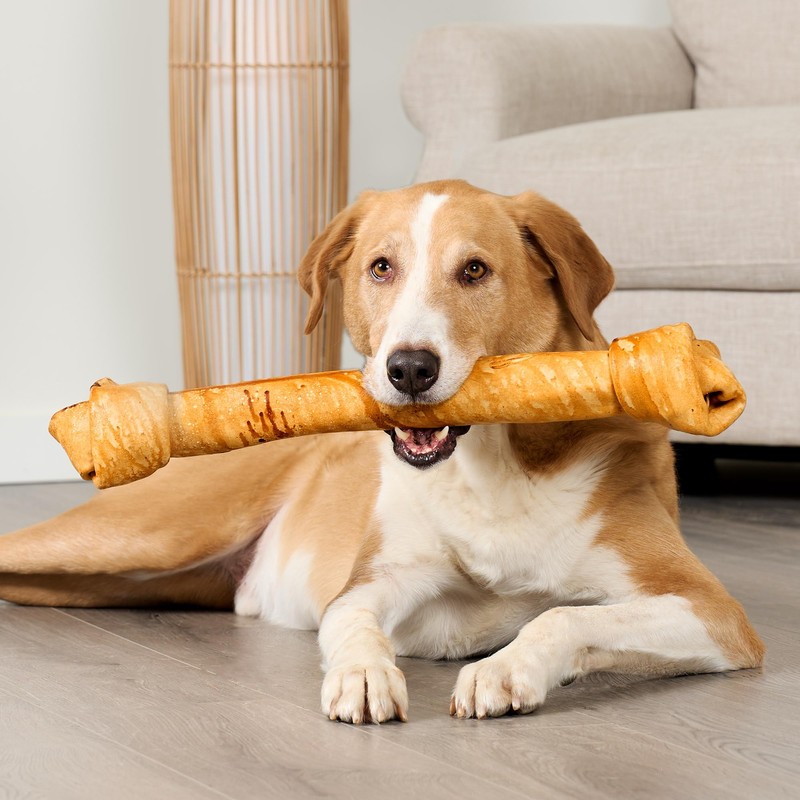 Treatly American Beefhide Bones 21-22" Dog Chew Treats - Chicken
