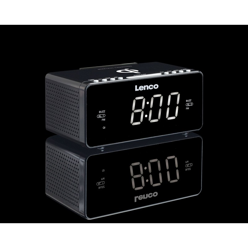 Lenco 550 Black Stereo Clock Radio with 1.2 (1.2 Inch)