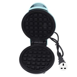 Mini Waffle Maker Stick Proof Double Sided Round Multifunctional Breakfast Machine for Toast Sandwich UK Plug 220V Blue
