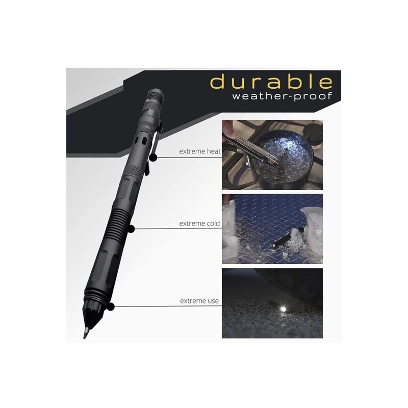 Bell + Howell Multifunction Tac Pen Flashlight 9 in 1