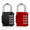 ZHEGE Combination Padlock for Locker, 4-Digit, Weatherproof Lock, Outdoor (Black
