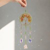 Tree of Life Crystal Suncatcher with Rose Quartz, Crystal Decor