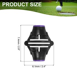 PATIKIL Golf Ball Marker Stencil 360 Degree Triple Track Golf Ball Alignment Marker Tool Line Drawing Marker for Men Women Black/Purple