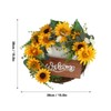 15 Inch Sunflower Wreath for Front Door Artificial Sunflower Wreath
