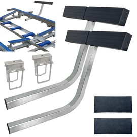 FINALAWOLF Boat Trailer Guide,Replaceable Boat Trailer Guide,20-inch Aluminum Square Tube kit, 316 Stainless Steel Trailer Guide Bar Heavy Duty Roller Guide