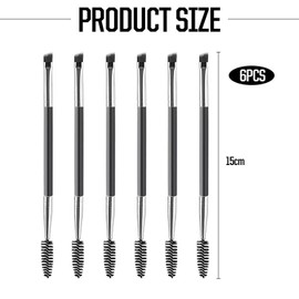 6 Pieces Of Double-Headed Eyebrow Brush, Beauty Tools, Portable Makeup Brushes, Eye Shadow Applicator.