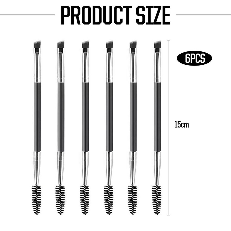 6 Pieces Of Double-Headed Eyebrow Brush, Beauty Tools, Portable Makeup