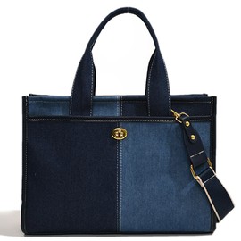 Makukke Denim Tote Bag for Women Large Shoulder Bag Handbag for Work Office Travel Shopping