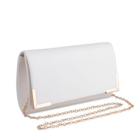 YYW Designer PU Leather Evening Bag for Women Nude Envelope Clutch Bag Faux Leather Purses Messenger Handbag with Detachable Chain and Magnetic Buckle for Weddings Parties Bridal Proms