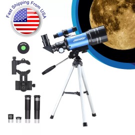 AOMEKIE 30070 Beginner Telescope Astronomical 15-150X Monocular Mobile Adapter Kids Gift