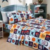 Chezmoi Collection 4-Piece Kids/Teens My Sports Sheet Set - Soft