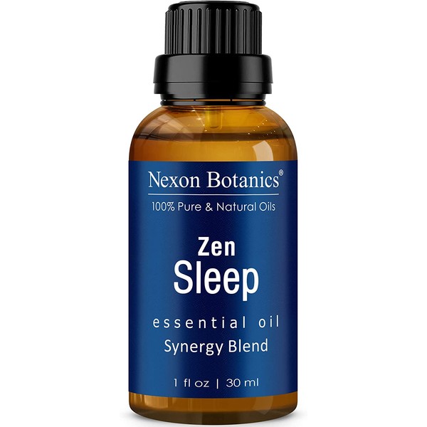 Zen Sleep Essential Oil Blend for Diffuser 30ml - Rosemary, Lavender Based Sleep Oil for Relaxing, Good Night Sleeping - Calming Essential Oils for Humidifiers - Sweet Dreams Oil - Nexon Botanics