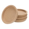 uxcell 4pcs Cork Coaster with Lip for Drinks Absorbent, 4