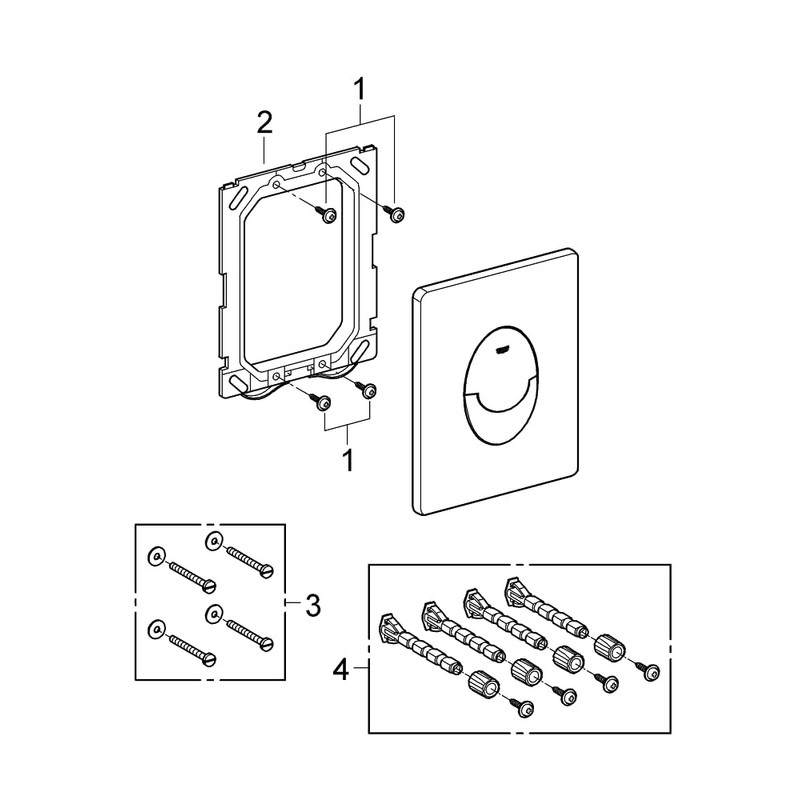 GROHE 38505000 | Skate Air WC Wall Plate