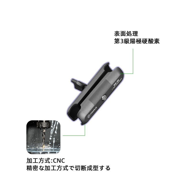 FANAUE Double Socket Arm Compatible with B Size 1" Ball