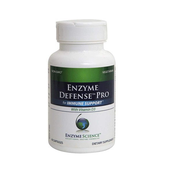 Enzyme Science™ Enzyme Defense™ Pro, 60 Capsules–Immunity Support Supplement – Formulated with Vitamin D3, L-Lysine, Calcium, and Protease–Enzyme Digestion Support –Immune System-Cardiovascular Health