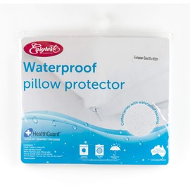 Easy Rest Cotton Jersey Waterproof European Pillow Protector, White, 65x65cm