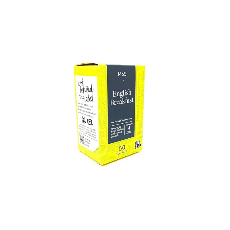 M&S Fairtrade English Breakfast 50 Tea Bags 125g- 2 Pack