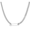 LIBERTY-M Necklace, Unisex, Safety Pin Chain, 0.2 inch (6 mm),