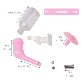 Andiker No-Drip Pet Water Dispenser,Dog Kennel Cage Water Bottle Drinker Kettle for Pets can be Raised and Lowered Drinking Water Feeding Water (Pink)