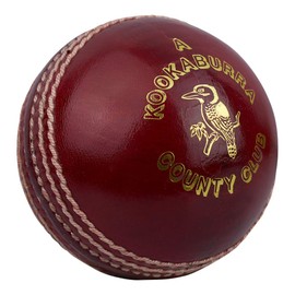 Kookaburra County Club, 4.75oz Cricket Ball, Red, Youths
