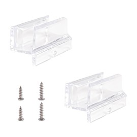 INCREWAY Sliding Shower Door Bottom Guide, 2PCS 3/8 in Channels for Glass Shower Door Plastic Guide Frameless Door Track Guide Replacement Parts Bottom Guide