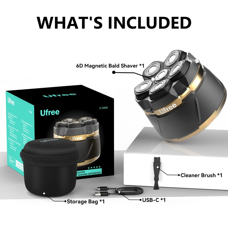 Ufree Head Shavers for Bald Men, Electric Shavers Razor, Rechargeable