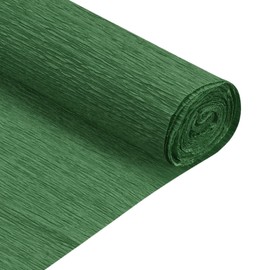 MECCANIXITY 2 Pcs Crepe Paper Roll 6.9ft Long 20 Inch Wide for Wedding Ceremony Various Large Festivals Decoration, Dark Green