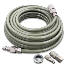 JACO ViperFlow Polyurethane Coiled Air Hose Kit - 1/4" x 30 ft. (Army Green)