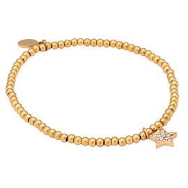 Ardú Happy Birthday Bracelet - Beaded Stainless Steel Bracelet with Heart Charm, Non-Tarnish & Sweatproof | Jewellery Gift for Daughter, Cousin, Friend & Sister (Gold - 18th)