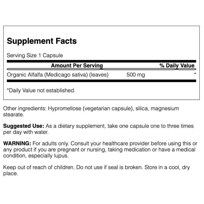 Swanson Alfalfa 500 mg 360 Caps