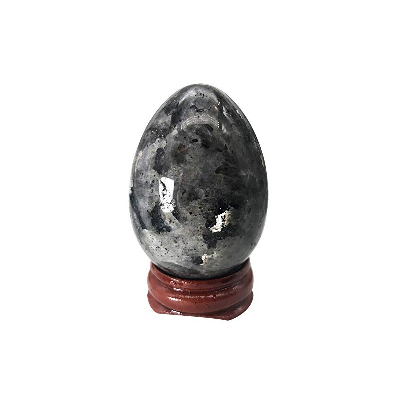 Ladeukoi Stone Egg Figurine, Polished Healing Crystal Easter Eggs Sphere
