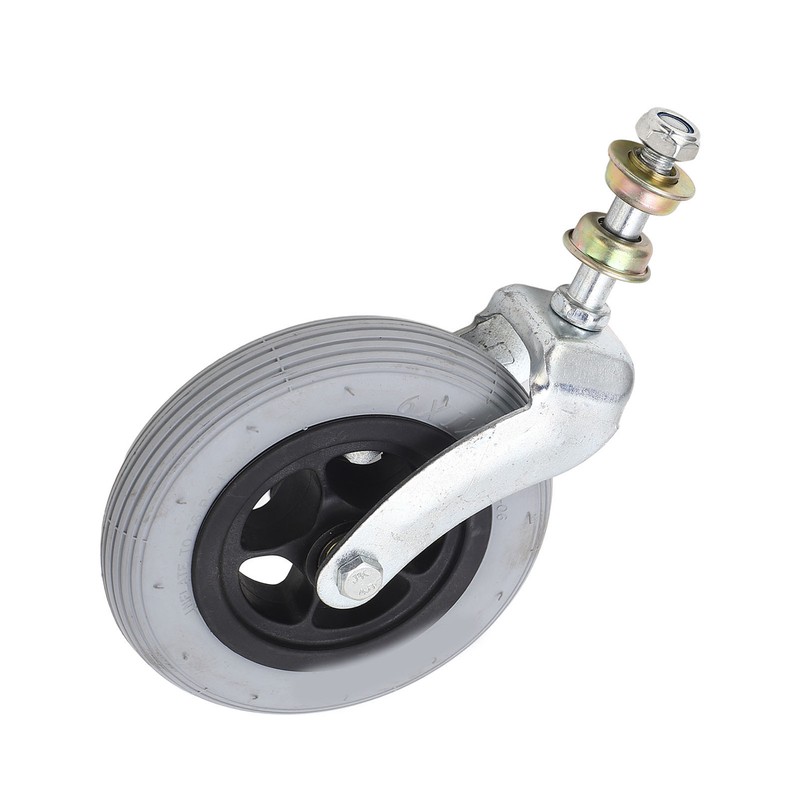 Wheelchair Replacement Wheel Grey 6 Inch PU Inflatable Universal Wheelchair