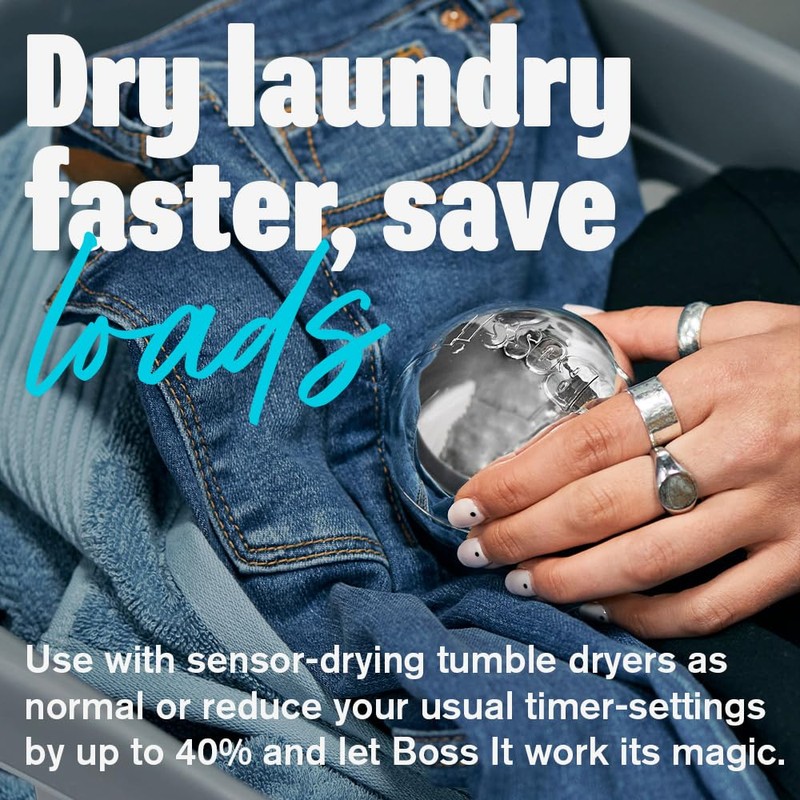 Boss It Rapid Dryer Ball for Tumble Dryer with Reflective