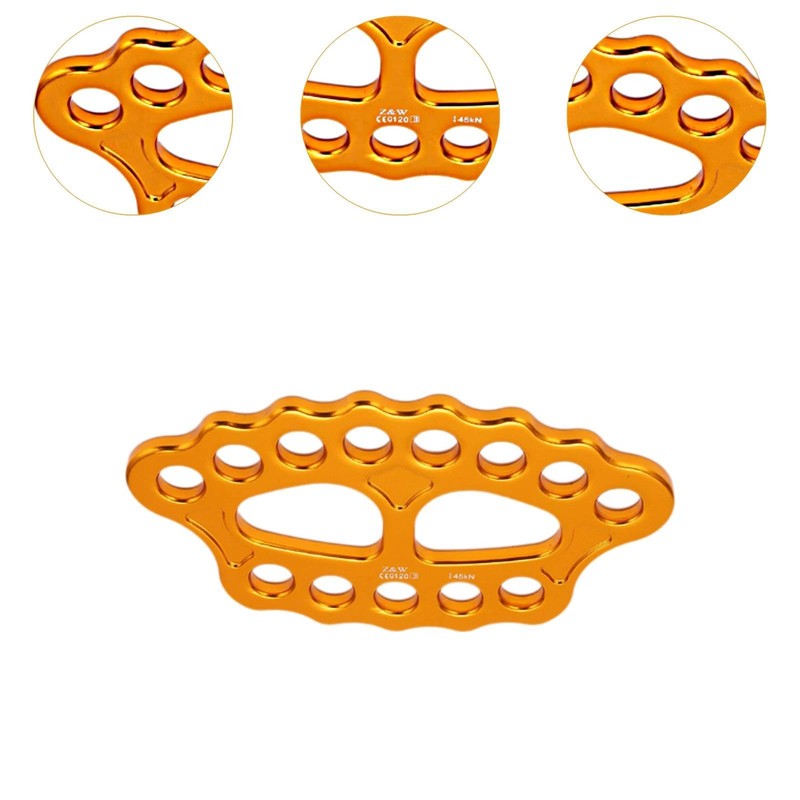 Perfeclan Climbing Rigging Plate,Aluminum Alloy,Sturdy,for Even Load Portable 15 Holes