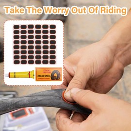 Kit De Parches Para Neumáticos De Bicicleta,Parches Portátiles Para Cámaras De Bicicletas - Accesorios De Ciclismo Parches Y Sellador Reparación De Pinchazos Para ATV Motos Y Aventuras En Exteriores