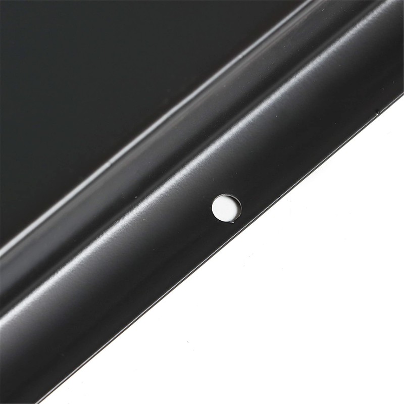 munirater Black Car Rear Bumper Steel Roll Pan with License