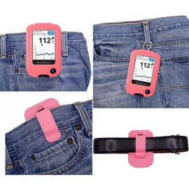 Premium Holster with Screen Protector, Belt Clip,Carabiner (Including a Neck Lanyard) for Freestyle Libre 3/ Freestyle Libre 2 (Pink)