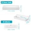 CGBE 2-Pack Acrylic Shower Shelves, Large Capacity Adhesive Shower Shelf,