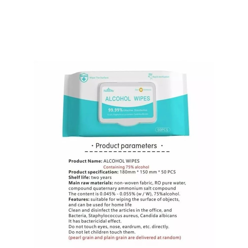 MeiShiYu 4 Pack 75% Alcohol Hand Sanitizing Wipes With 50