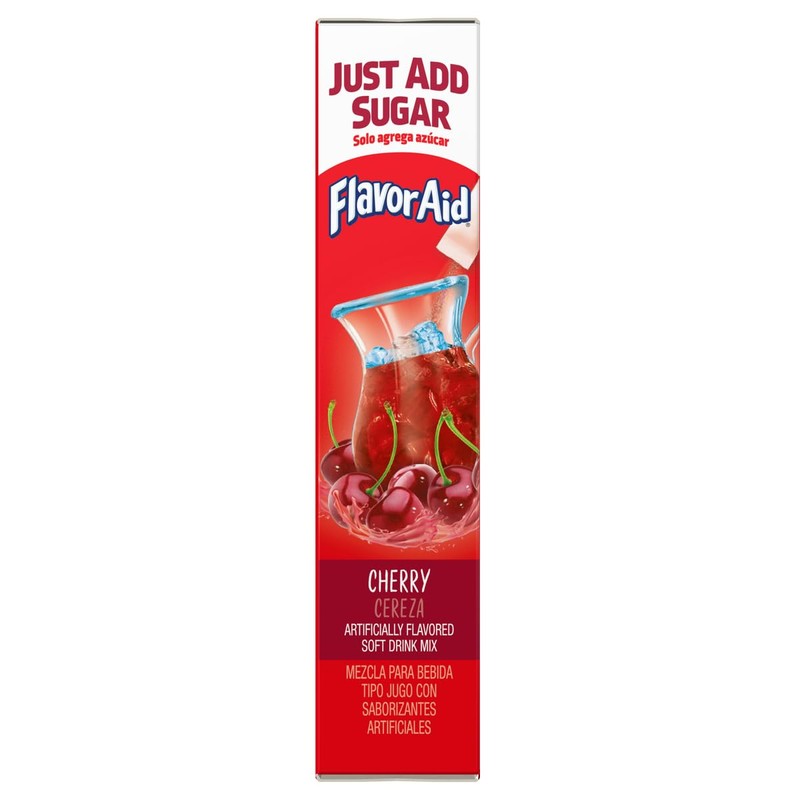 FlavorAid Aguas Frescas - Cherry Flavor - Powdered Drink Mix