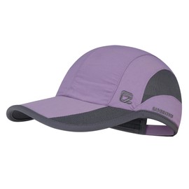 GADIEMKENSD Cooling Running Hat Quick Dry Summer Baseball Cap UPF50+ Sports Sun Caps Breathable Mesh Trucker Dad Hats Unstructured for Golf Tennis Hiking Gym Travel Camping Purple M